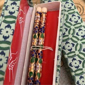 Decorative  Floral Chopsticks, 3 sets for 1 price